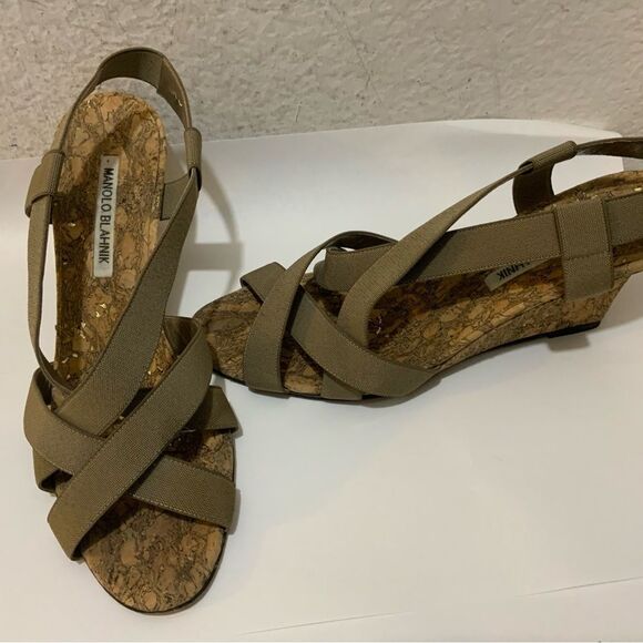 Manolo Blahnik Crisscross Sandals strappy dress shoe heels y2k open toe cage - Picture 4 of 16